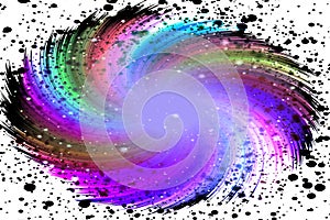 Colorful sprayed abstraction on white background