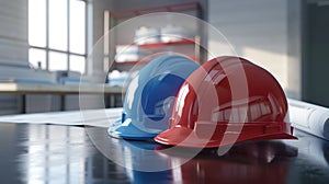 The Red and Blue Helmets.AI generated image