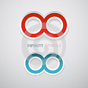 Red and Blue Infinity Symbols
