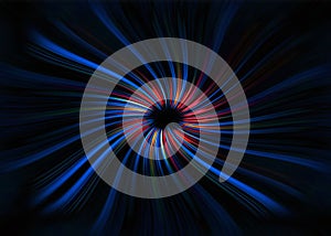 Red and blue light trails background