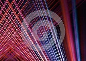 Red and blue light trails background