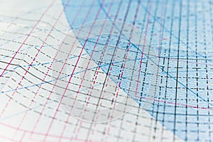 Red And Blue Lines Crossing Creating A Grid