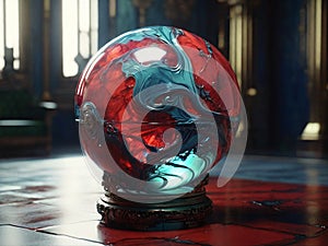 Red And Blue Marbles Sphere nft Mysterio photo