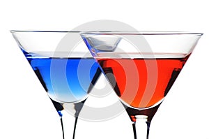 Red and blue martini