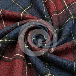 Red And Blue Plaid Fabric Texture