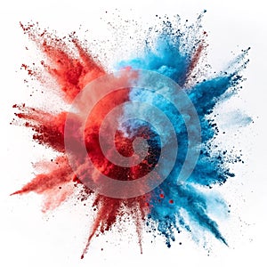 Red and Blue Powder Explosion