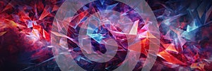 Red Blue Purple An Image Of A Colorful, Crystalline Structure Background. Generative AI
