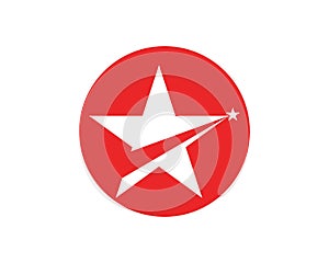 Red and blue Star falcon Logo Template vector icon