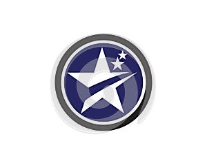 Red and blue Star falcon Logo Template vector icon