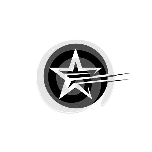 Red and blue Star falcon Logo Template vector icon design