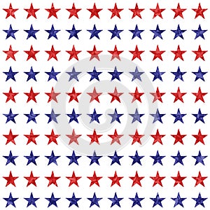 Red and blue star seamless textured pattern background