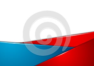 Red and blue stripes corporate abstract background