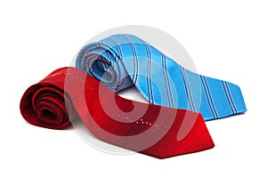 Red and blue ties