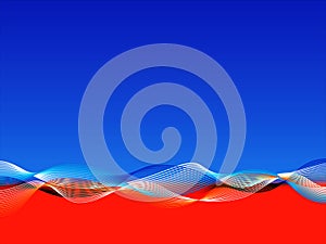 Red and blue wavy background