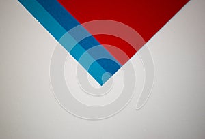 Red, blue and white geometric background