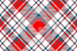 Red Blue White Gingham Buffalo Lumberjack pattern background.
