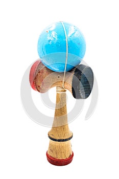 Red and Blue Wooden Kendama