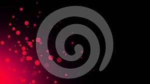 Red blurred abstract plexus particle effect background. Mess communication technology network background with moving lines and