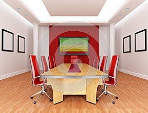 Red boardroom