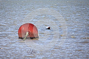 Red boat buoys