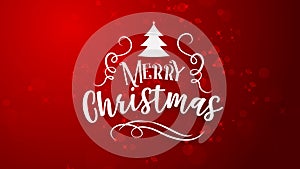 Red background with Merry Christmas greeting photo