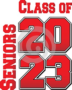 Red Bold Class of 2023 Stacked Logo