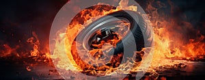 Red bonfire wheel hot heat fireplace yellow energy burning fire smoke flames