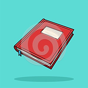 Red Book Cartoon Vector Illustration