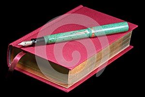 Red Book And Fountain Pen