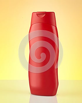 Red bottle without a label