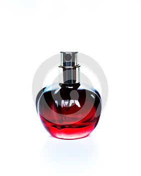 Red bottle of perfume