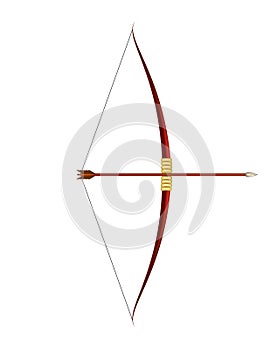 Red bow and arrow