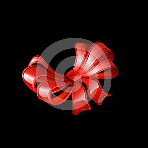 Red bow vector