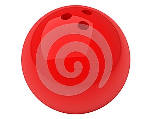 Red bowling ball