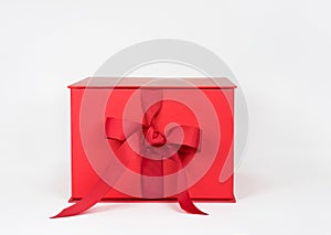 Red Box with Grosgrain Ribbon Bow photo