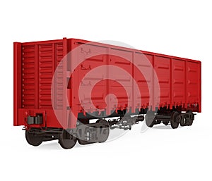 Red Boxcar Isolated