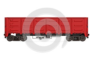 Red Boxcar Isolated photo