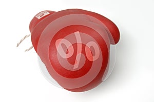 Red boxing glove percent
