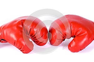 Red boxing gloves