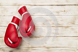 Red Boxing gloves in different camera angles on white background