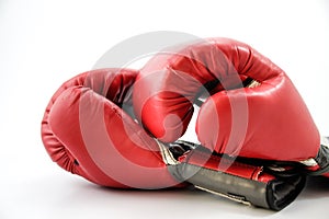 Red boxing gloves phtograph