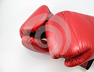 Red boxing gloves phtograph