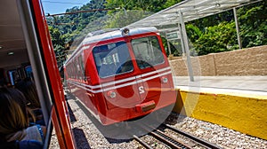 Red Brazilian Train Best Jungle, Tijuca Rio de Janeiro