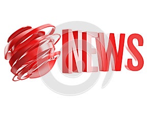 Red breaking news logo
