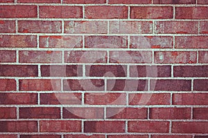 Red brick background texture with nobody