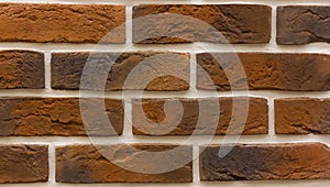 Red brick brickwork, texture, background