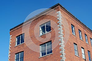 Red brick building corner architecture old office business