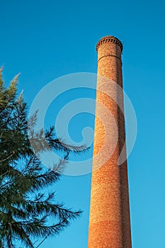 Red brick chimney