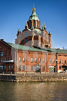 Red brick church in Helsinki