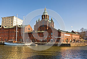 Red brick church in Helsinki